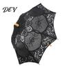 Anti-UV Regenparaplu Vintage Gotische Kantparaplu, Zwarte Bruidsparaplu voor Halloween Heksen Cosplay, Huwelijksdecoratie, Podiumvoorstelling