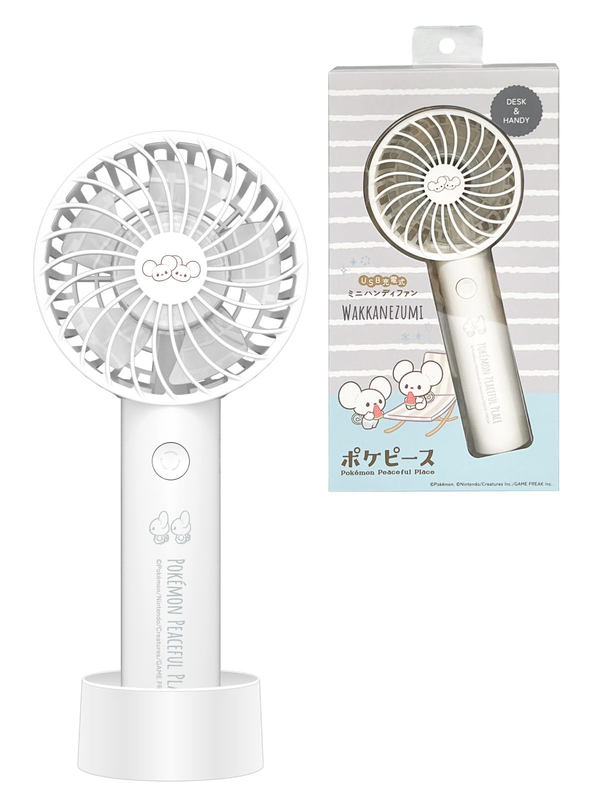 

Poke Piece Ручний вентилятор Миша (Вака Вайт)