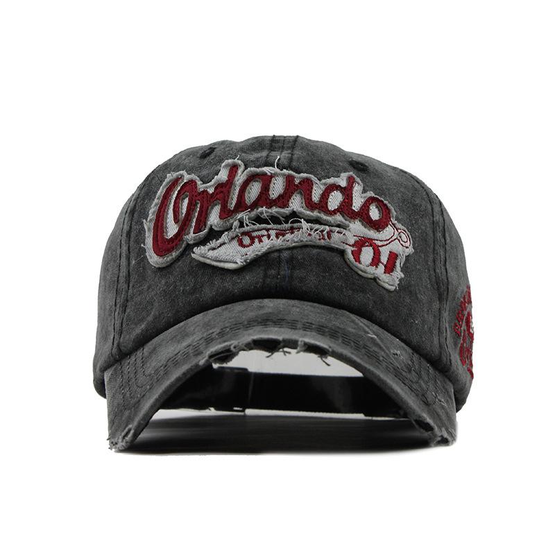Men's and women's embroidered baseball caps, holes and old visors, casual European and American wide-brimmed hats, peaked caps, European and American
