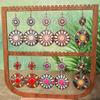 Bohemian Enamle Round Water Drop Charm Earrings Vintage Colorful Flower Shaped Unique Earrings for Women Ethnic Fashion Jewelry