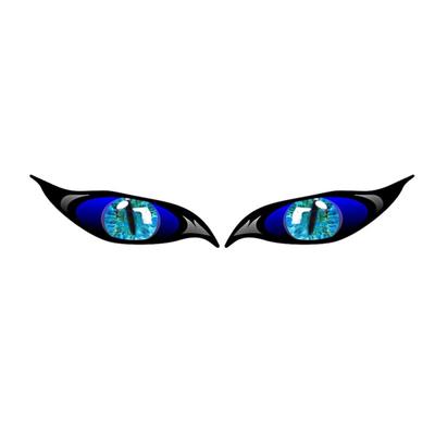 2pcs Car Sticker Evil Eye Pvc Zombie Sunscreen Waterproof Decal for Rearview Mirror 13cm*5cm