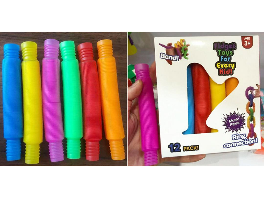 

Cross-Border Poptube Corrugated DIY Telescopic Toy Set 4.6cm OPP bag of 6