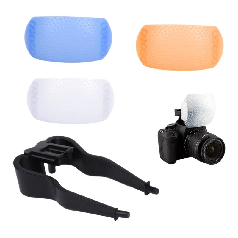 1/2Set Diffuser Cover For Dslr Camera Diffuser Cover 3 Color 3 In 1 Up Flash Diffuser Cover For Dslr Slr Cameras