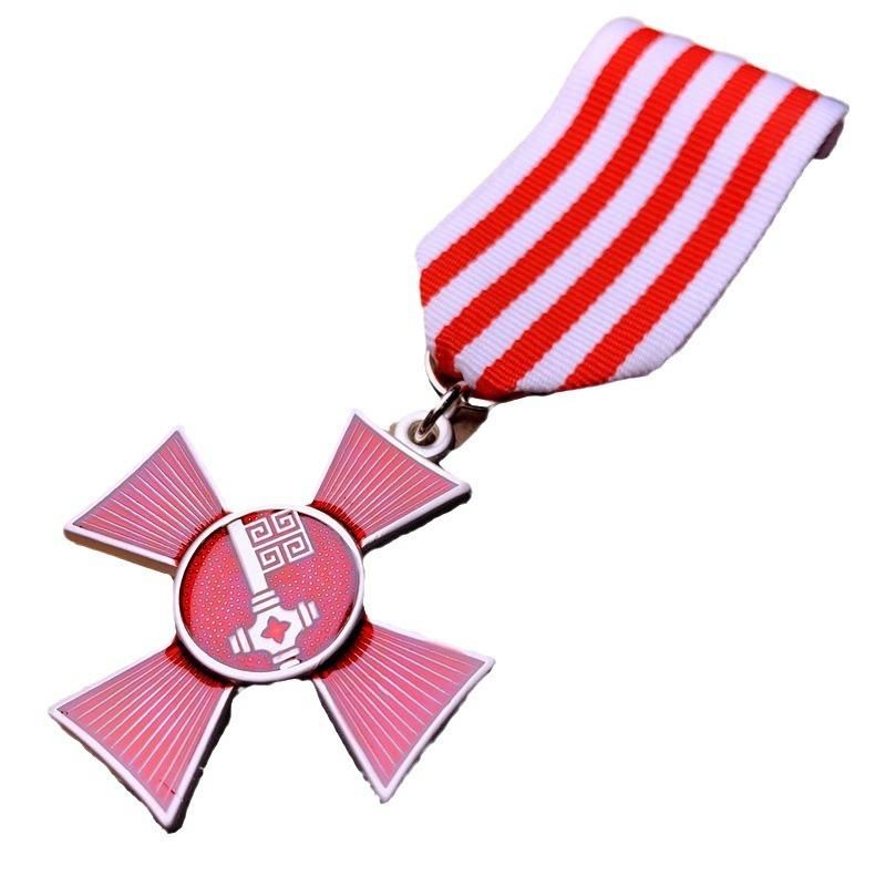 German Hanseatic League Cross Medal, Hamburg Commemorative Medal, Metal Badge, Foreign Medal, Surrounding, Christmas gift, Stocking stuffers