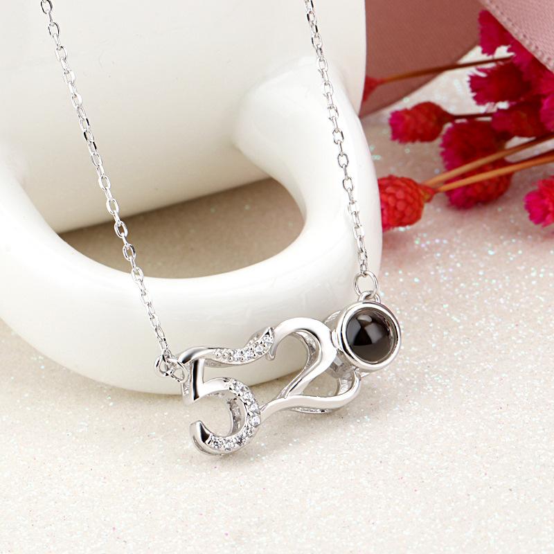 

One Hundred Languages I Love You Necklace 520 Elk Horn Lover Gift Projection Lettering Premium Durable Quality