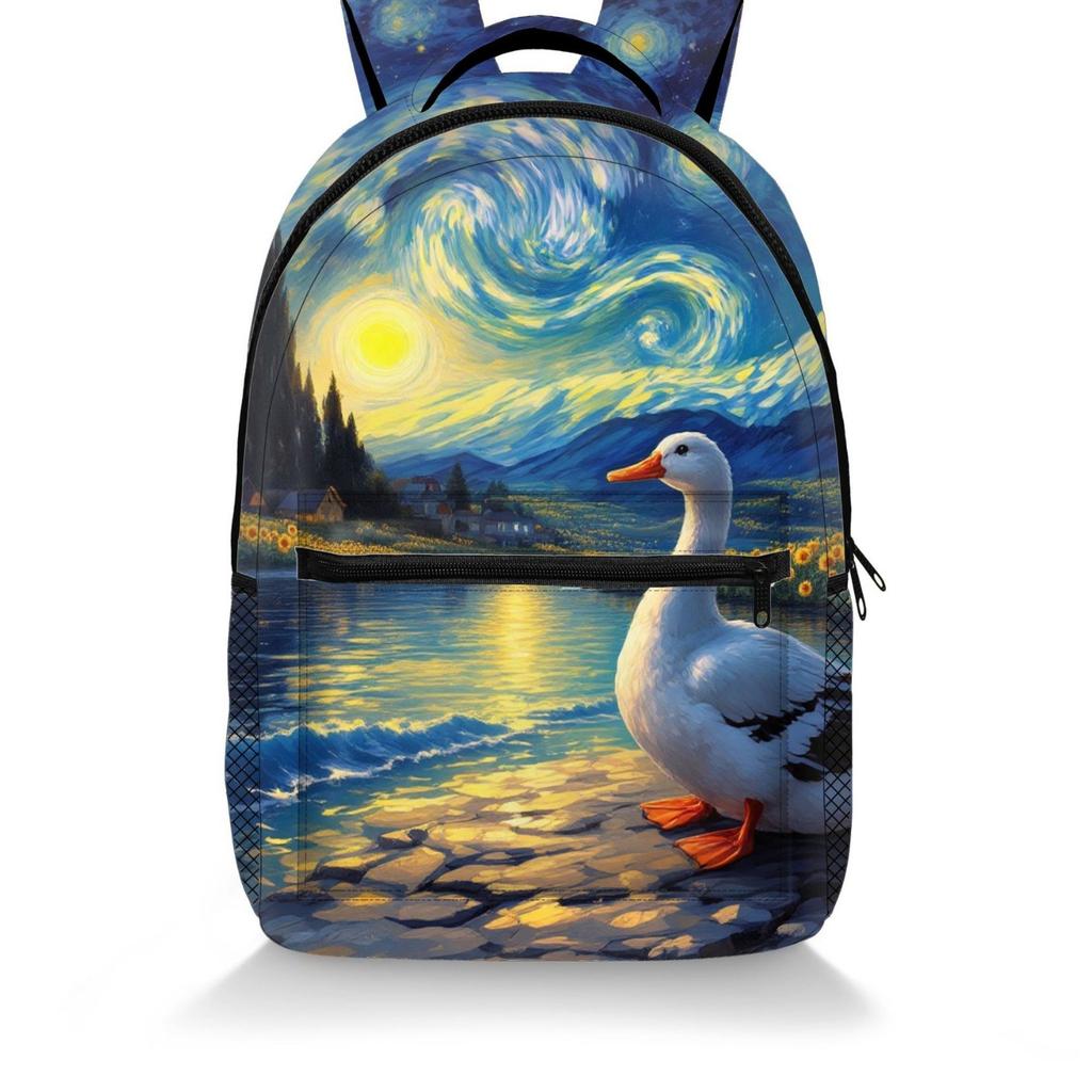 Cartoon Kpop Youthful School Bags Unisex Oil Painting Cat Dog Animal Travel Bags 3D Print Oxford Notebook Shoulder Backpacks