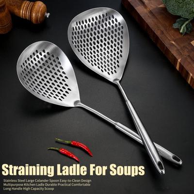 Stainless Steel Slotted Spoon Pasta Spider Strainer Ladle Spoon Frying Strainer Spoon Kitchen Cooking Skimmer Colander