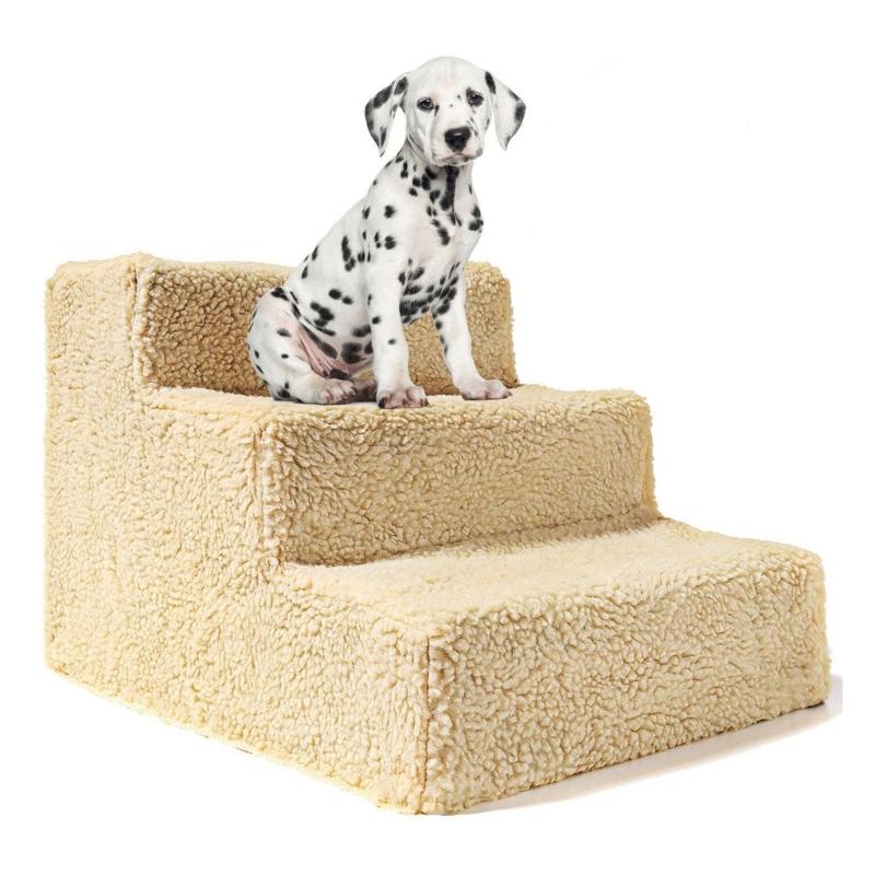 3 Tiers Pet Ramps Ladder for Bed or Sofa Small Body Pets and Old Dogs and Cats Easy To Carry Non-Slip Dog Stairs
