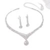 Elegant Bridal Zirconia Necklace & Earrings Set - Light Luxury Design.