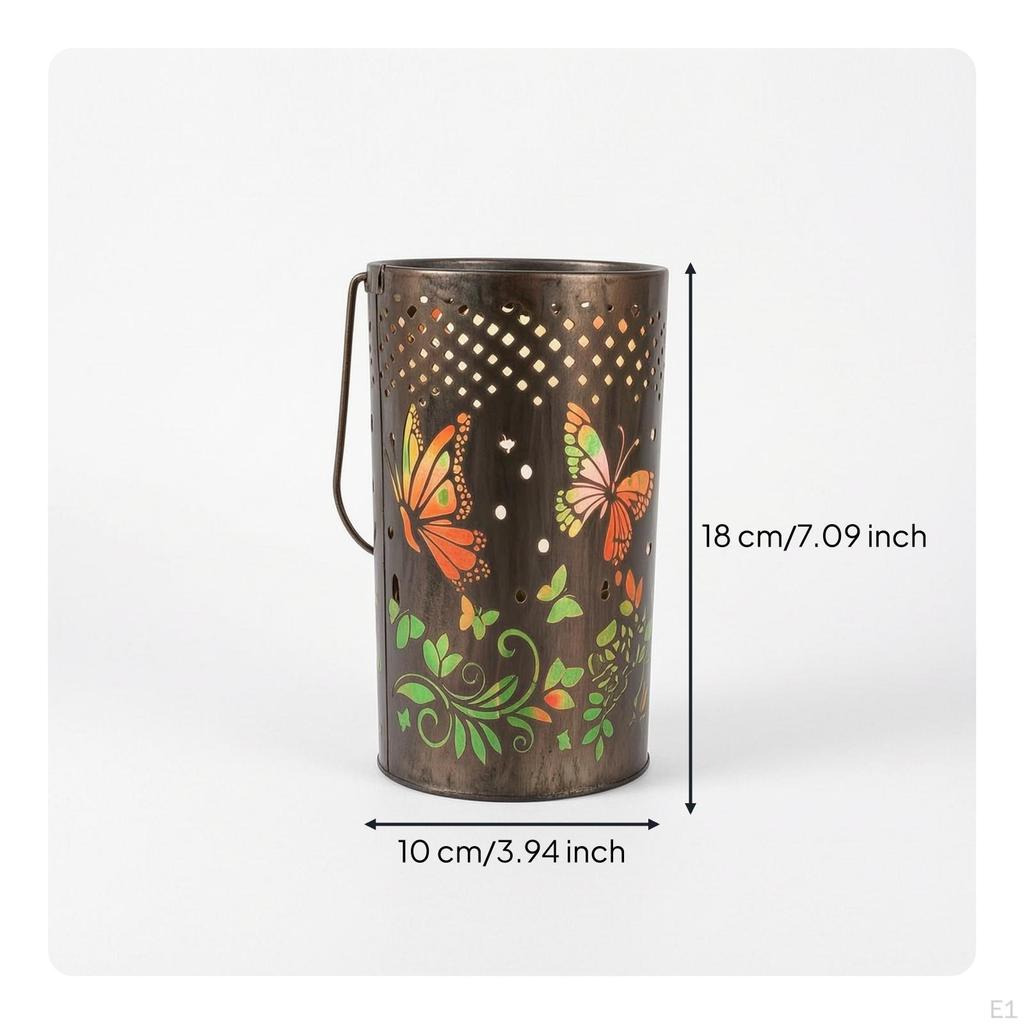 Butterfly Solar Lantern Hollowout Multicolor for Patio, Yard, Pathway 101018cm