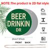 2D Flat 1pc, 8x8 in, Beer Drinking Logo Aluminum Metal Decorative Signs & Plaques Printed Sign, Unique, Durable, Easy To Hang Metal Decoration