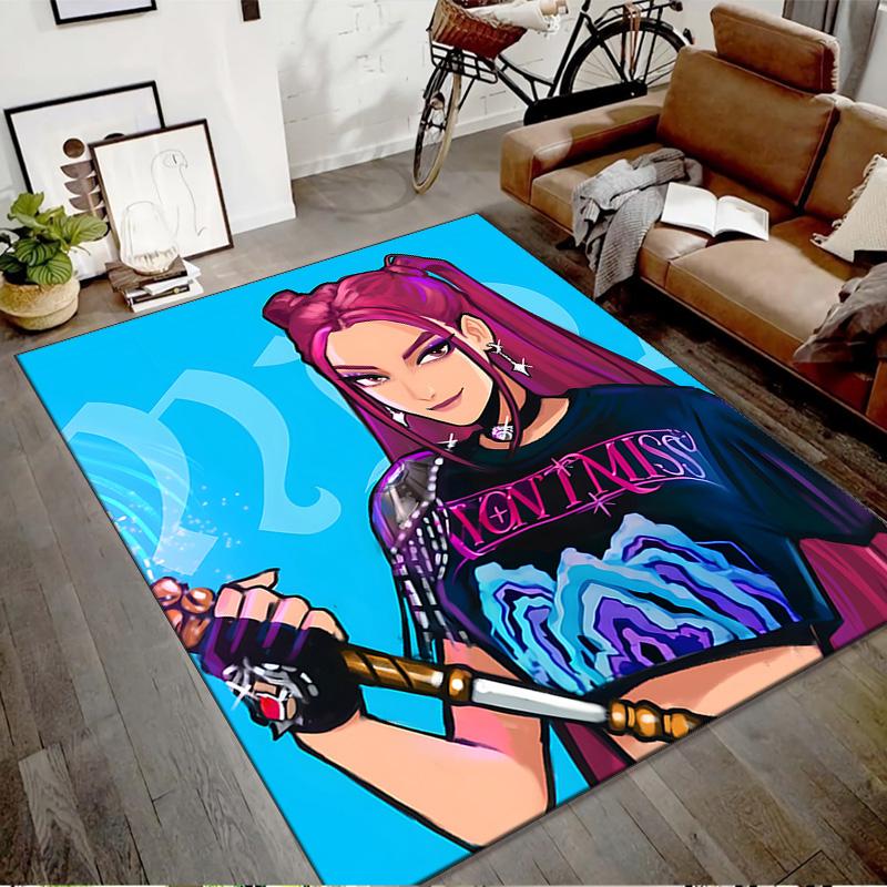 1pc KPop Demon Hunters MIRA2 Design Printed Area Rug Carpet for Bedroom Living Room Home Decor Rugs Mat Non Slip Mat Rug for Bedside