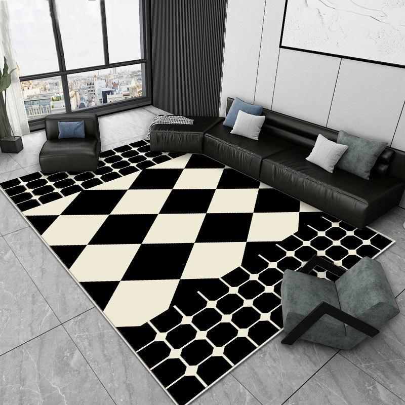 Simple Abstract Art Style Carpet Living Room Sofa Bedroom Study Kitchen Entrance Door Mat Non-slip Cartoon Retro Home Decor Rug