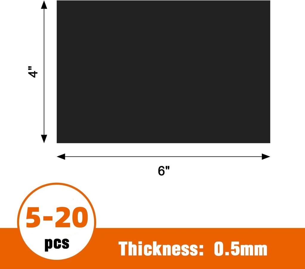 Adhesive Magnetic Sheets 4 x 6 Inch Photo Magnets, Flexible Magnet Sheets with Backing for Crafts, Photos, Pictures, Easy Peel.