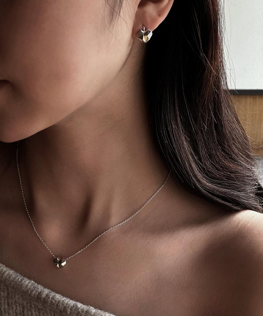 Chalangsi Square Heart Necklace 925 Silver