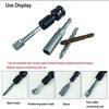 5pcs Drill Socket Adapter 1/2 inches  Square drives to 1/4 inches  Hex Shanks for Impact Wrenches & Screwdriver Bit Conversion