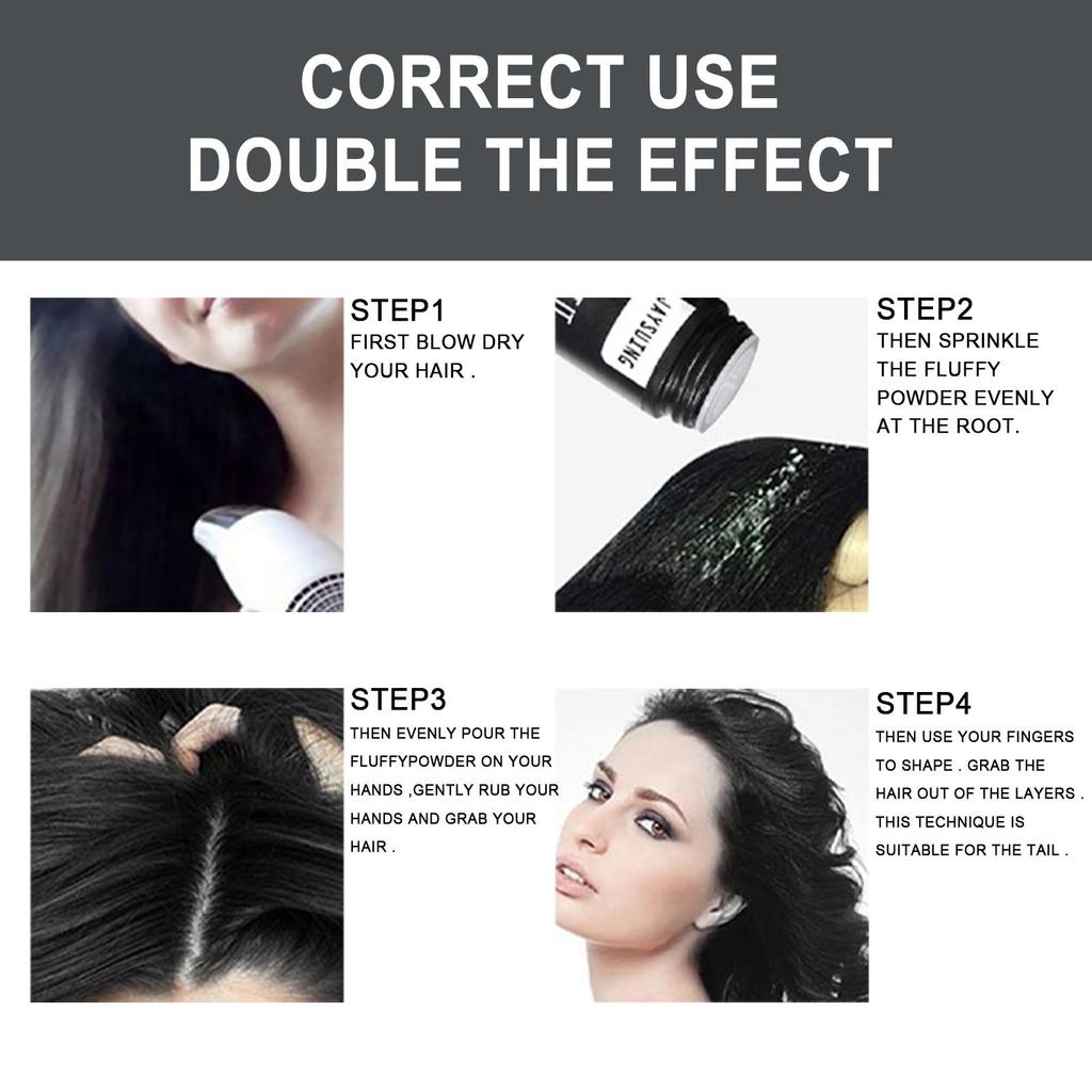 Jaysuing Volumizing Hair Powder for Men and Women Long-lasting and Natural-looking Hairstyl Air Fluffy Greasy Hair Quick Dry