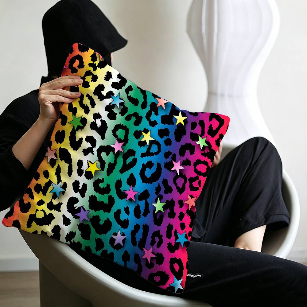 Fashion cool Leopard Print Pillow Anime Pillow Sofa Bed Head Pillow Cover Cushion Cover 45x45 cm Fashion