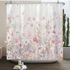 European Flowers, Birds, Plants Bath Curtains Waterproof Shower Curtain 3D Printing Bathroom Decoration With Hook Bath Screen