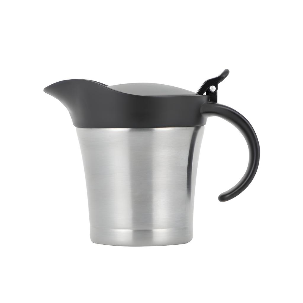 Gravy Pitcher Double Layer Stainless Steel Gravy Boat Double Insulated Sauce Container Spill Proof Insulated Gravy Pitcher