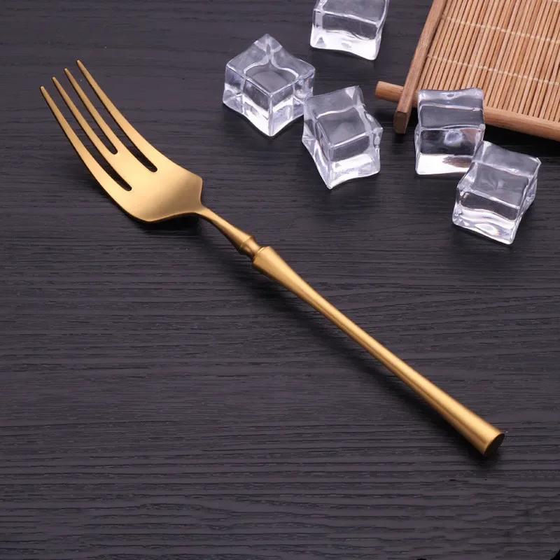 Hochwertiges Goldbesteck-Set Edelstahl-Geschirrset Abendessen Messer Gabel Löffel Besteck Geschirr Geschirr