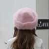 Imitation Fur Plush Beret Hat Solid Color Ear Protection Hat Simple Wool Painter Hat  Girl