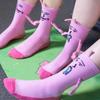 1-5Pairs Pink Bunny Magnetic Couple Socks Thin Mid Calf AutumnWinter Cute Hand Holding Anime Maternity WomenWarm Cozy Socks Gift
