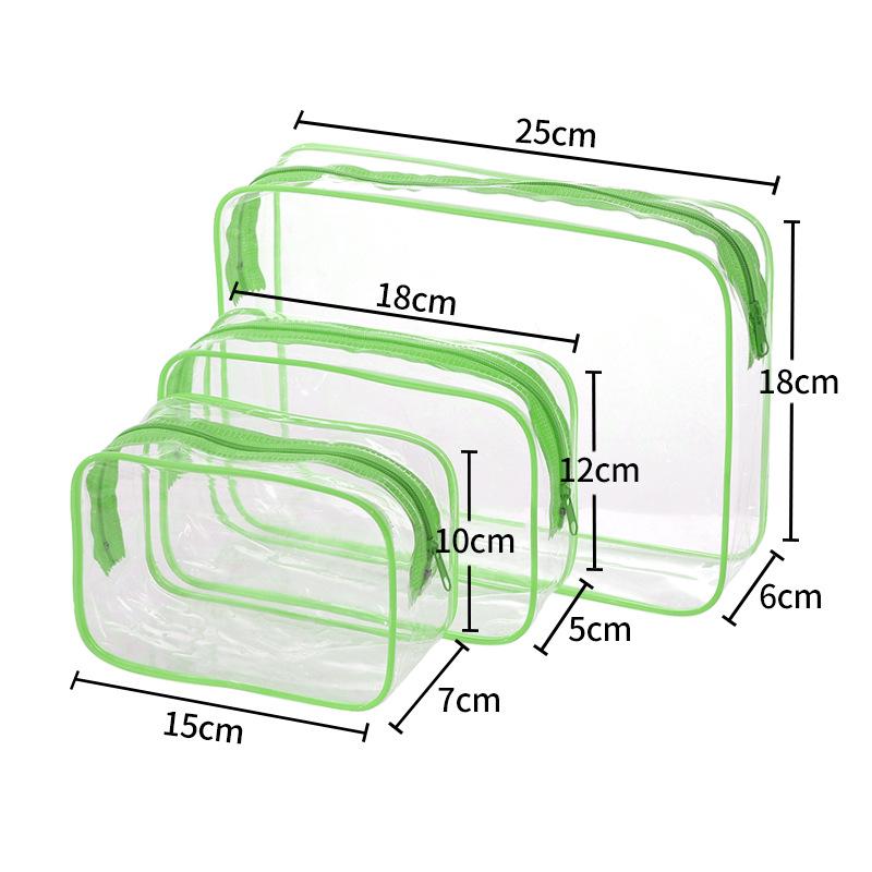 Large Capacity Transparent PVC Makeup & Toiletry Bag for Convenient Travel