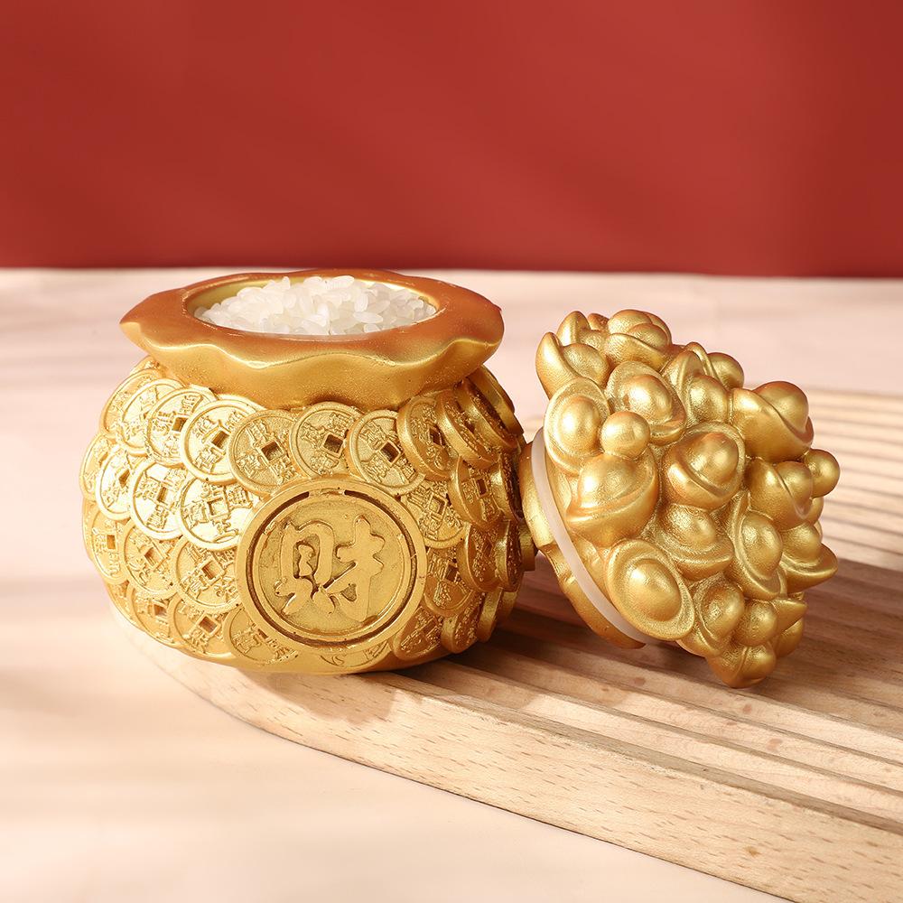 Feng Shui Cornucopia Auspicious Fa Cai Money Tree Gold Ingot Bag Lucky Fortune Spring Festival Mascot Desktop Ornament Car Home