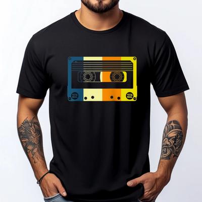 Retro Cassettebandje T-shirt 80s 90s Raglan Baseball Luxe T-shirt Heren Hoge Kwaliteit Kerstmis Thanksgiving
