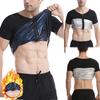 Traje de Sauna Sudadera para Hombre Camisetas de Manga Corta Adelgazante Top Térmico con Cremallera Camisa de Entrenamiento Moldeador Corporal para Hombre Ropa Moldeadora