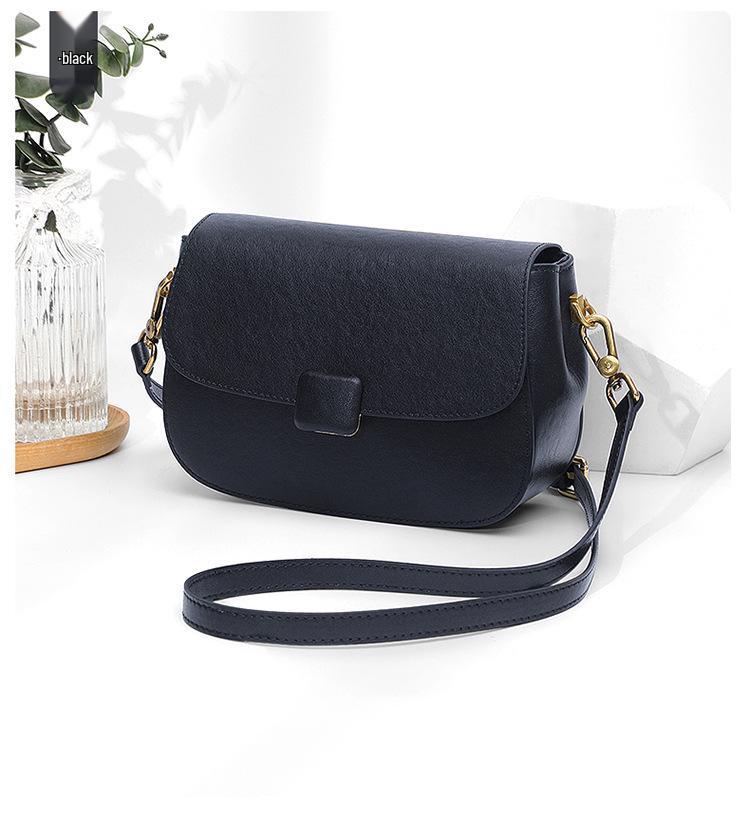 2025 New Women's Versatile Genuine Leather Crossbody Bag - Fashionable Vegetable-Tanned Cowhide Underarm Bag for Moms