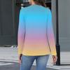 Women's Fashion Casual Print Button-down Shirt Long Sleeve Tops