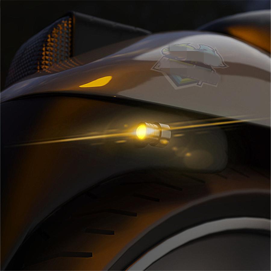 Pair Of Motocycle Mini LED Classical Turn Signal light Indicators  12V CNC 8mm Amber