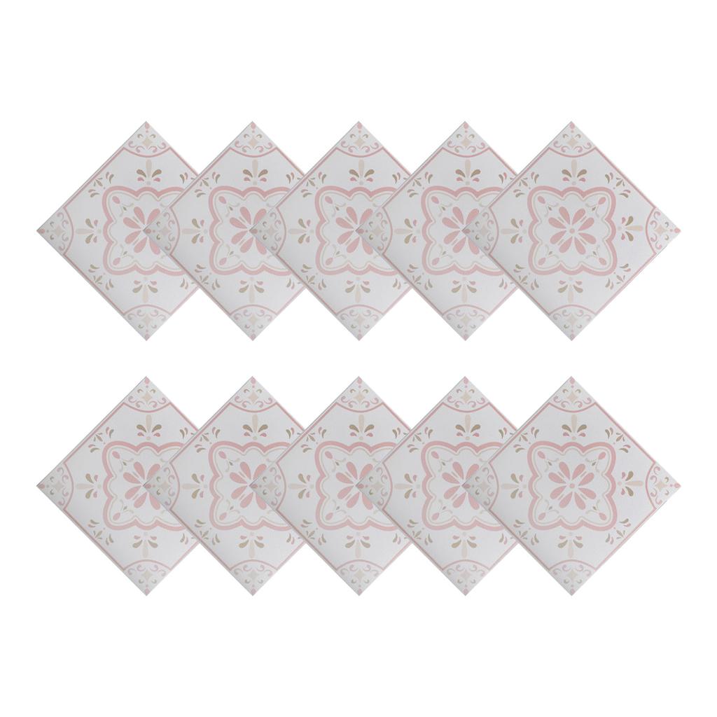 Pink Pattern Stickers Waterproof Tile Stickers DIY Decoration