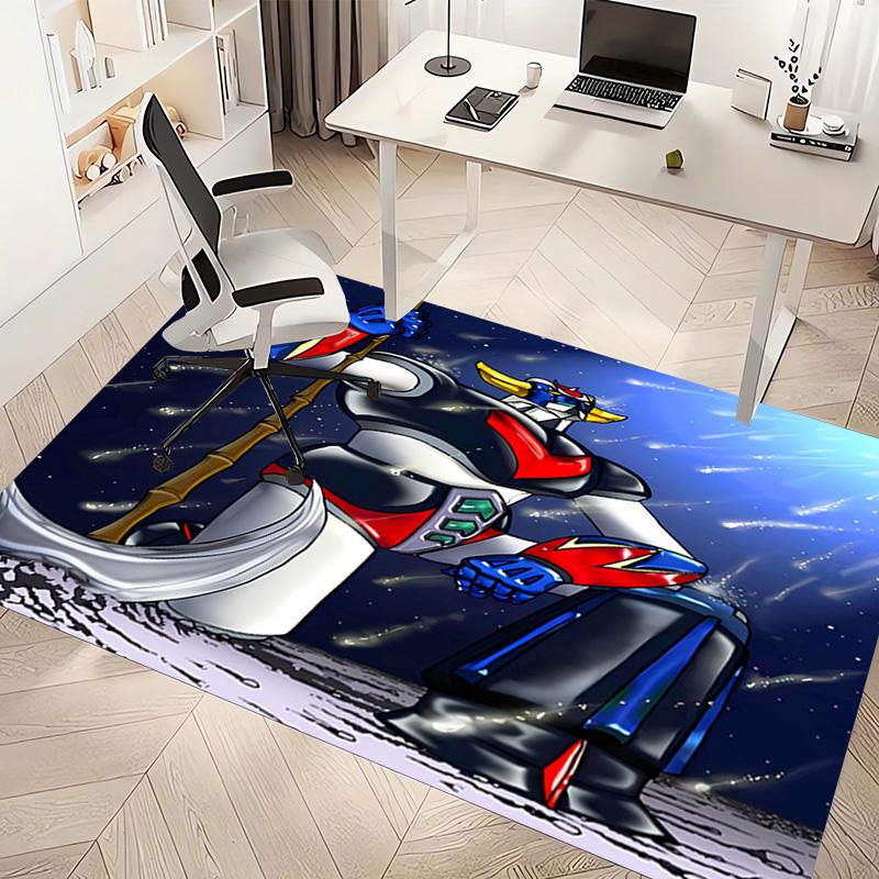 1pc UFO Robo Grendizer Print Area Rug - Soft, Washable Non-Slip Indoor Mat, Living Room, Home Office Decorative Rug,Office Decorative