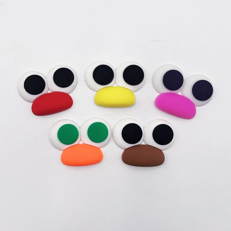 Cartoon Sausage Mouth & Big Eyes Duckbill Rubber Patch - Cute DIY Drain Basket Ornaments