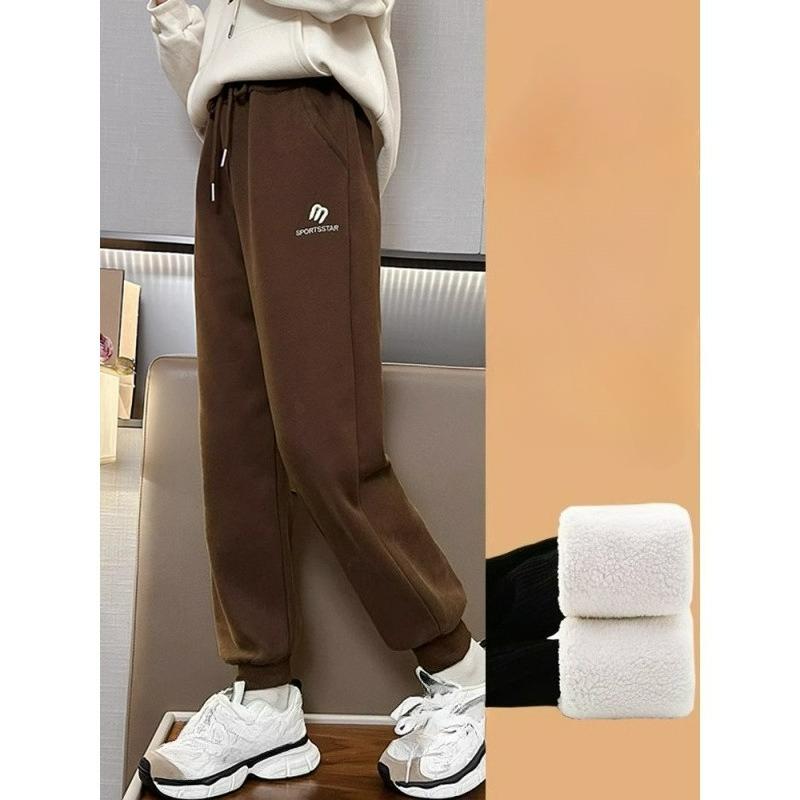 Kids's Plus Velvet Thickened Trousers, Autumn and Winter Outer Wear, Boys' Clothing, Girls' Cotton Trousers, Extra-thick Lamb Fleece Warm Trousers