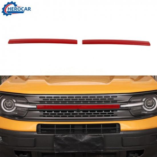

Front Grille Grill Strip ert Cover Decor Trim Kit For Ford Bronco Sport + красный