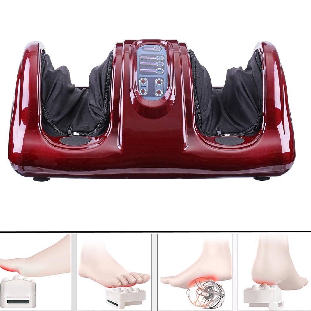 Shiatsu Kneading Roller Vibrator Machine Reflexology Calf Leg Pain Relax Electric Heating Foot Body Leg Massager 220V