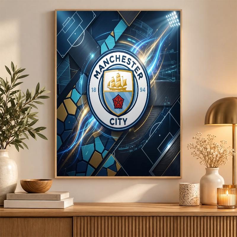 Manchester City Deimantinio Dažymo Rinkinys 5D Pilnas Gręžimas Pasidaryk Pats Deimantinė Mozaika Sienos Menas Namų Dekoras