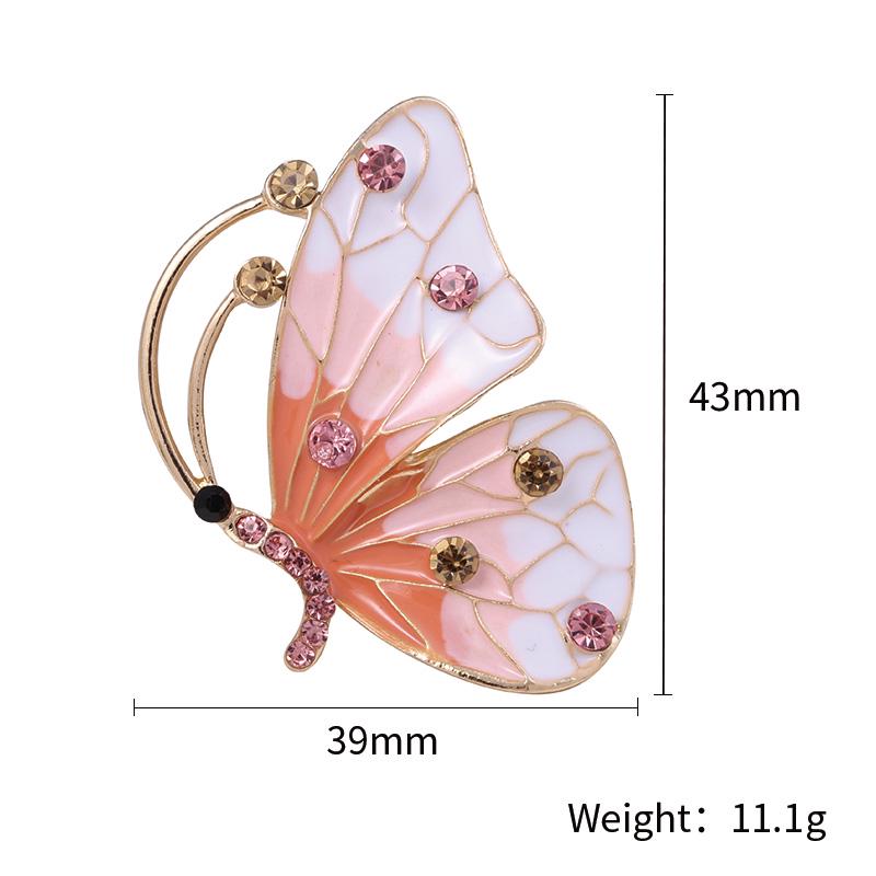 Emalje Sommerfugl Brosjer for Kvinner Unisex Rhinestone Insekt Pins Bankett Fest Ryggsekk Gaver Smykketilbehør