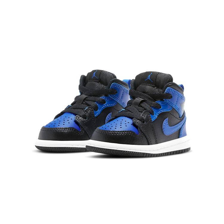Jordan AJ1 Mid Infant Black Hyper Royal White 640735-077