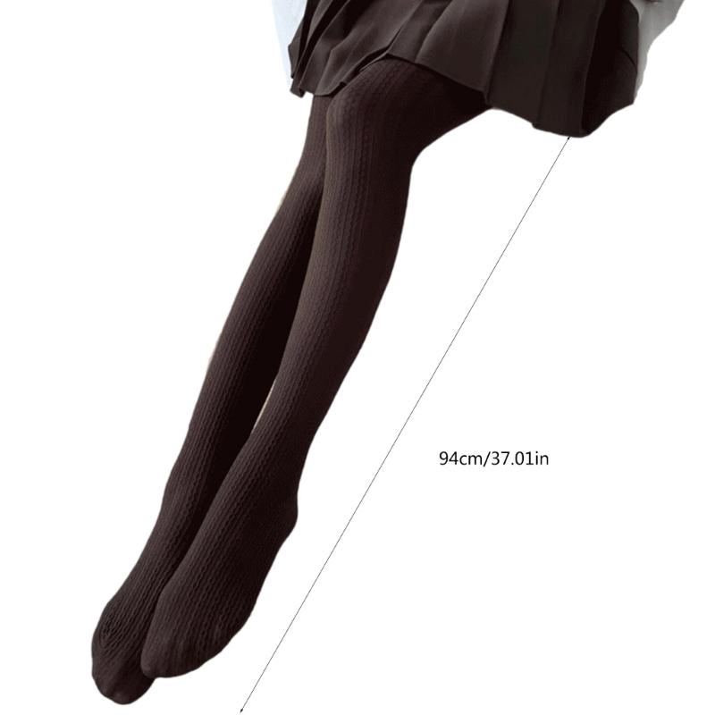 Women Spring Fall Elegant Embossed Twisted Pattern Opaque Tights Stockings Medium Thick Plain Pantyhose Hosiery Leggings