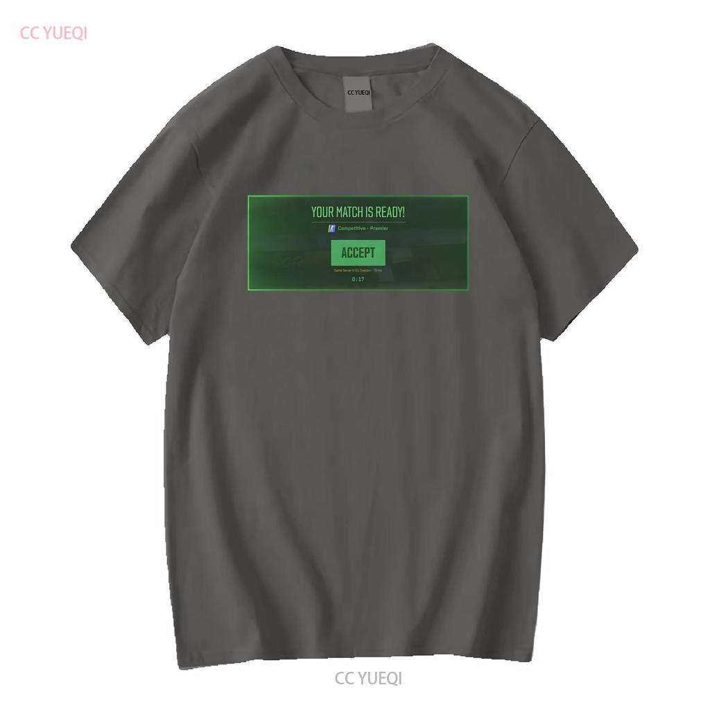 CS2 Gotowy na Mecz Koszulka S XXXL Różne Kolory Darmowa Wysyłka Długi lub Krótki Rękaw Vintage Wypłukany Streetwear Lekko Casualowy