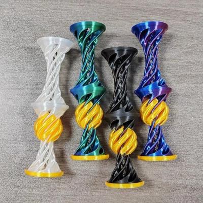 Double Layer Impossible Pyramid Passthrough Three-dimensional Diversification 3D Printing Spiral Desktop Decoration