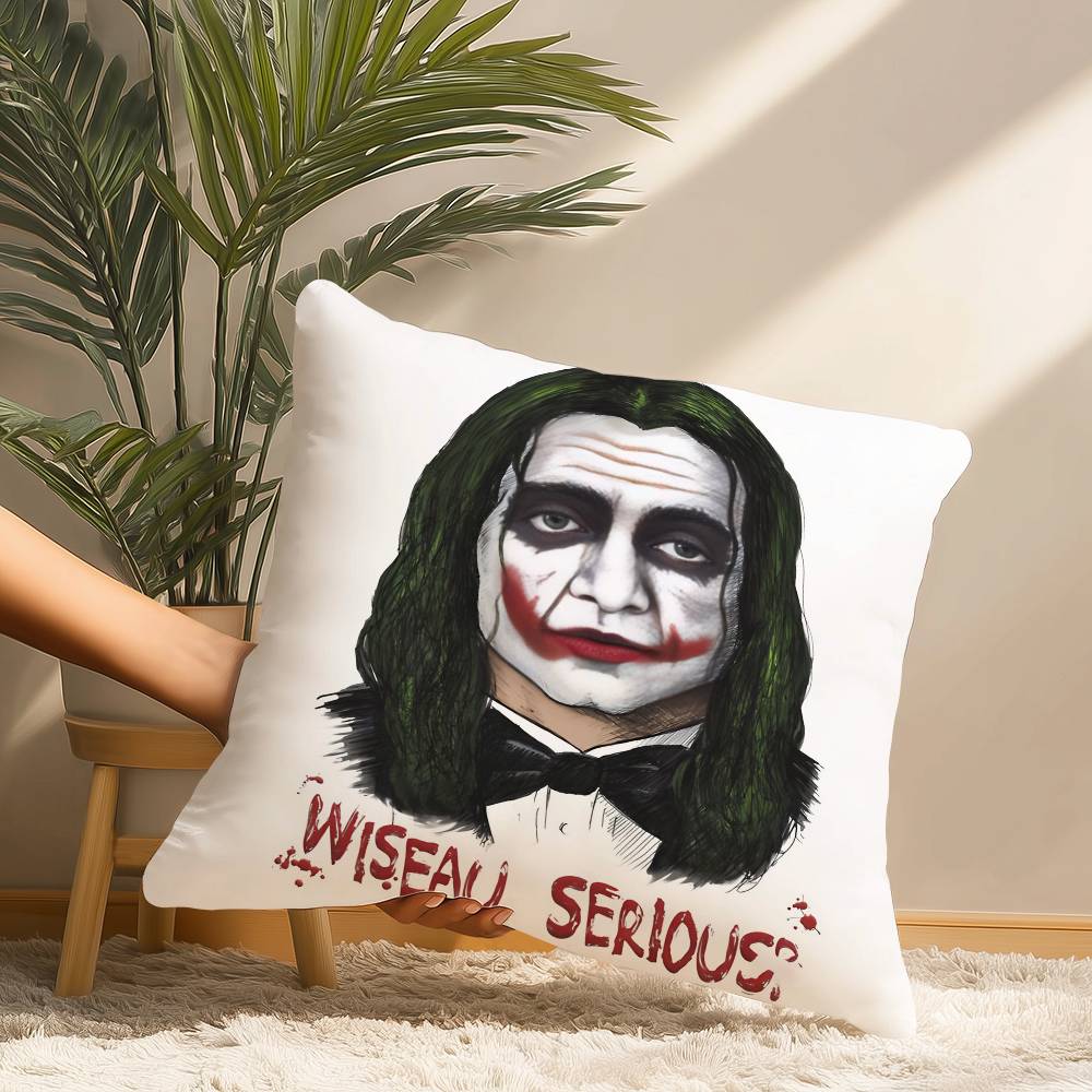 The Room T-Tommy Wiseau Pillow Case Short Plush Print Cushion Cover Square Throw Pillow Covers Sofa Home Decor