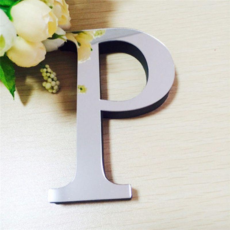 Chic 4 Letters Love Home Furniture Mirror Tiles Self-adhesive Wall Sticker Decor