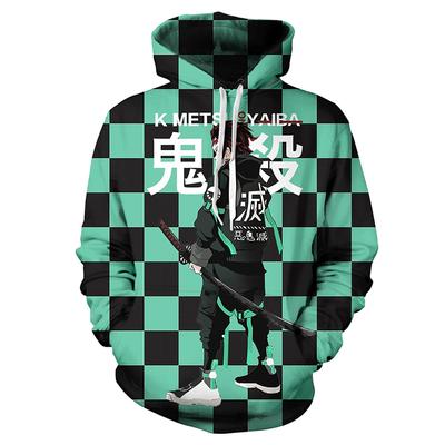 Men's Hoodies Kids Clothing Hoodie Spring Autumn Fashion Slim Style Demon Slayer Print Pullover
