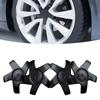 4PCS Black Wheel Hub Cover For Tesla For Model 3 2017 To 2024 Car Maintenance Wheel Hub Cap 1044234-00-A Car Accessories